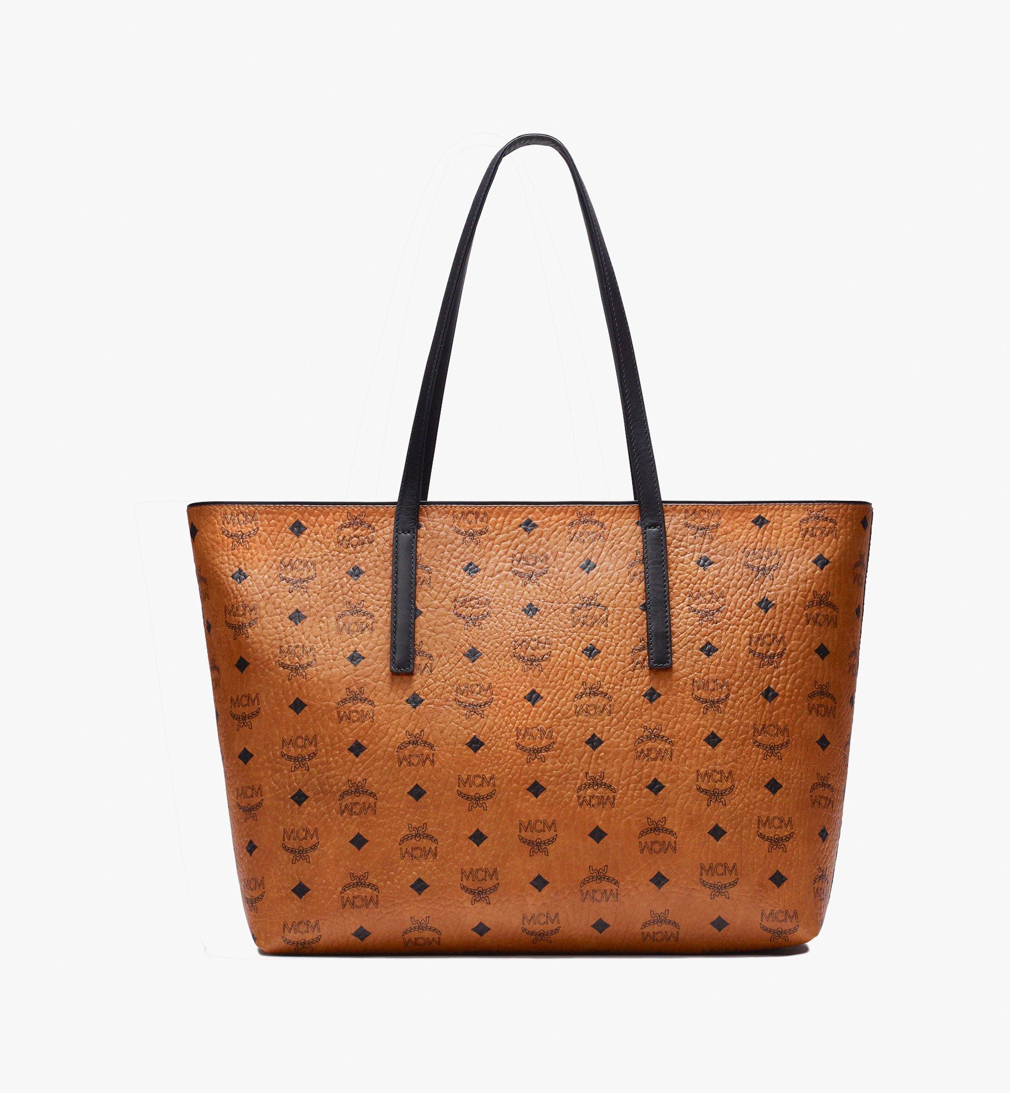 mcm anya tote cognac