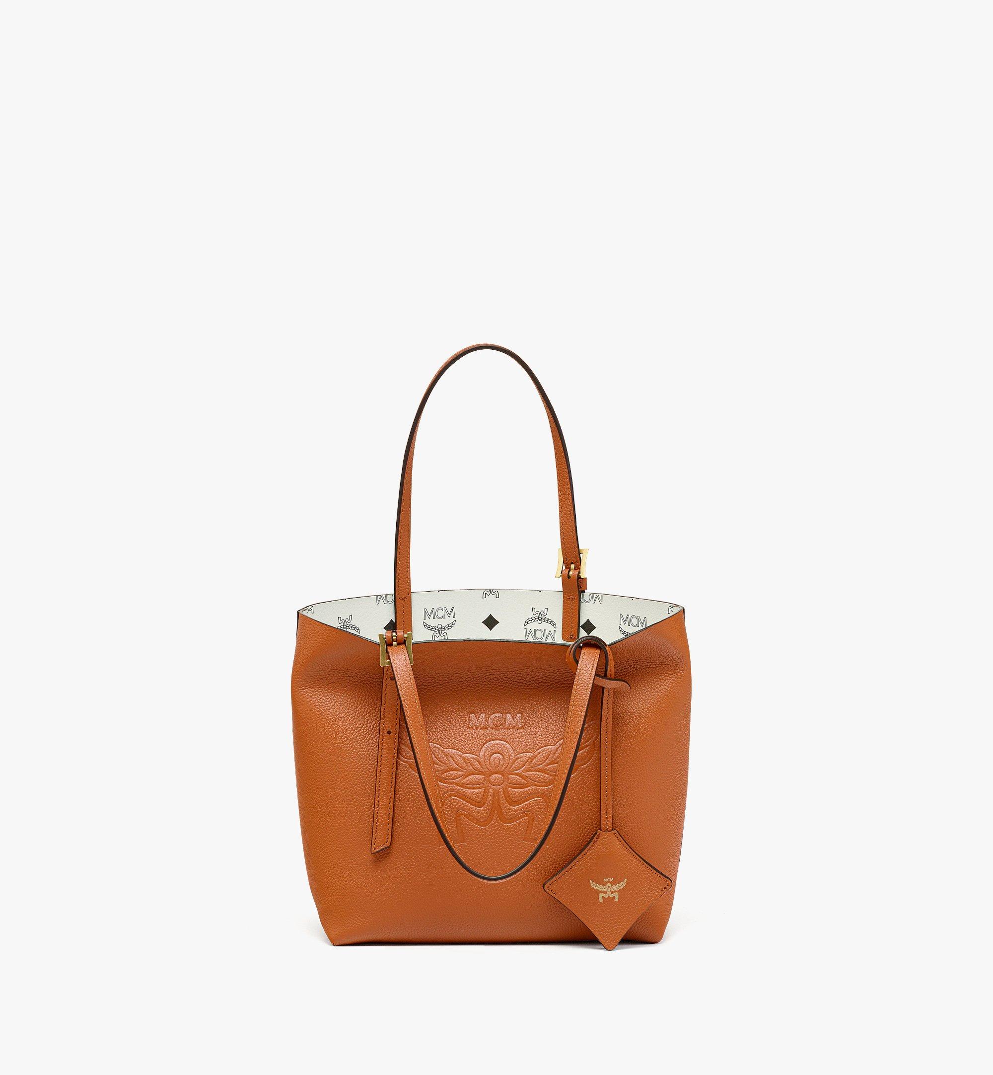 Reversible Himmel Shopper in Embossed Logo Leather