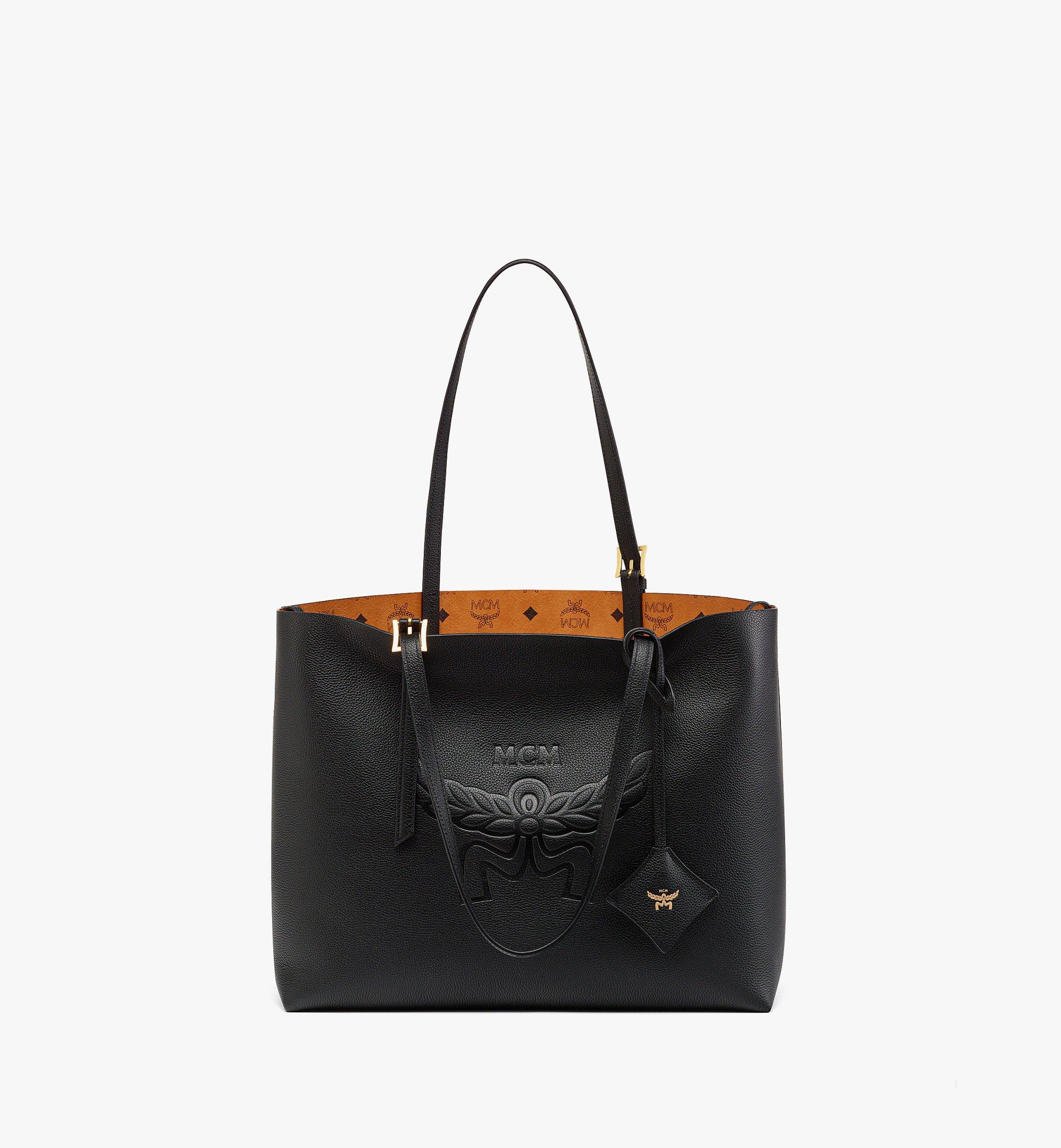 Reversible Himmel Shopper in Embossed Logo Leather