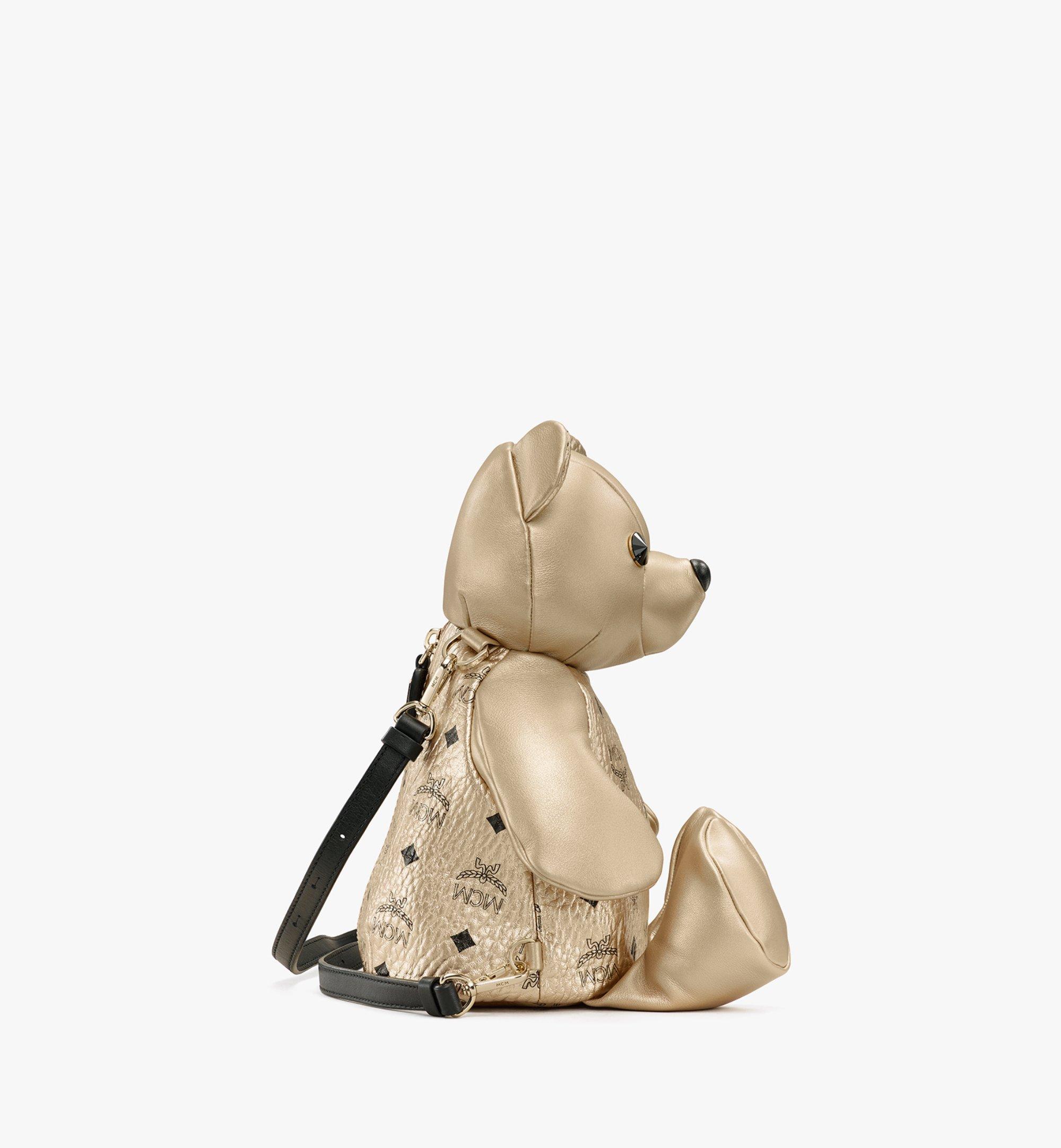 One Size MCM Zoo Bear Backpack in Visetos Berlin Gold MCM® HK