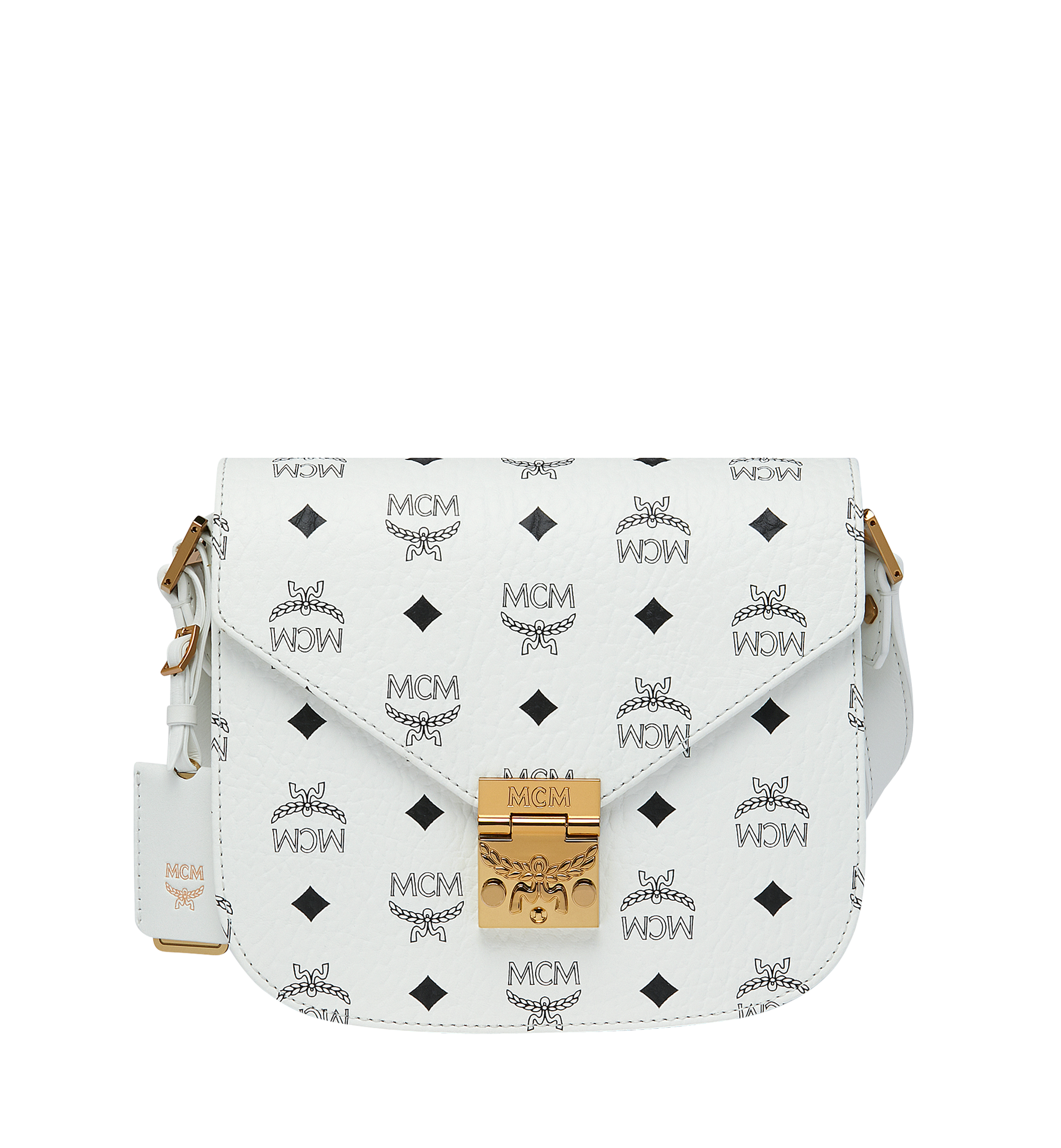 mcm white shoulder bag