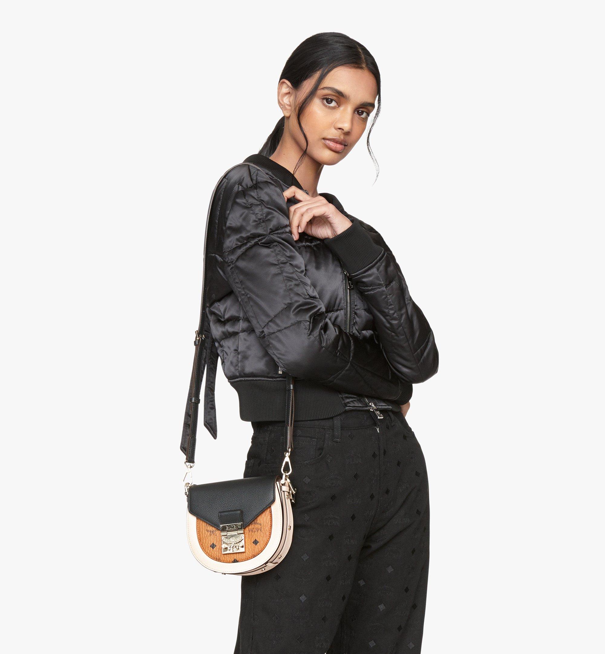 mcm shoulder bag black