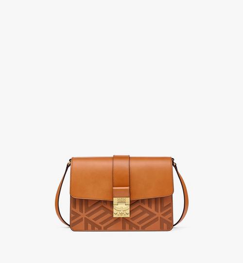 Tracy Shoulder Bag in Cubic Logo Leather
