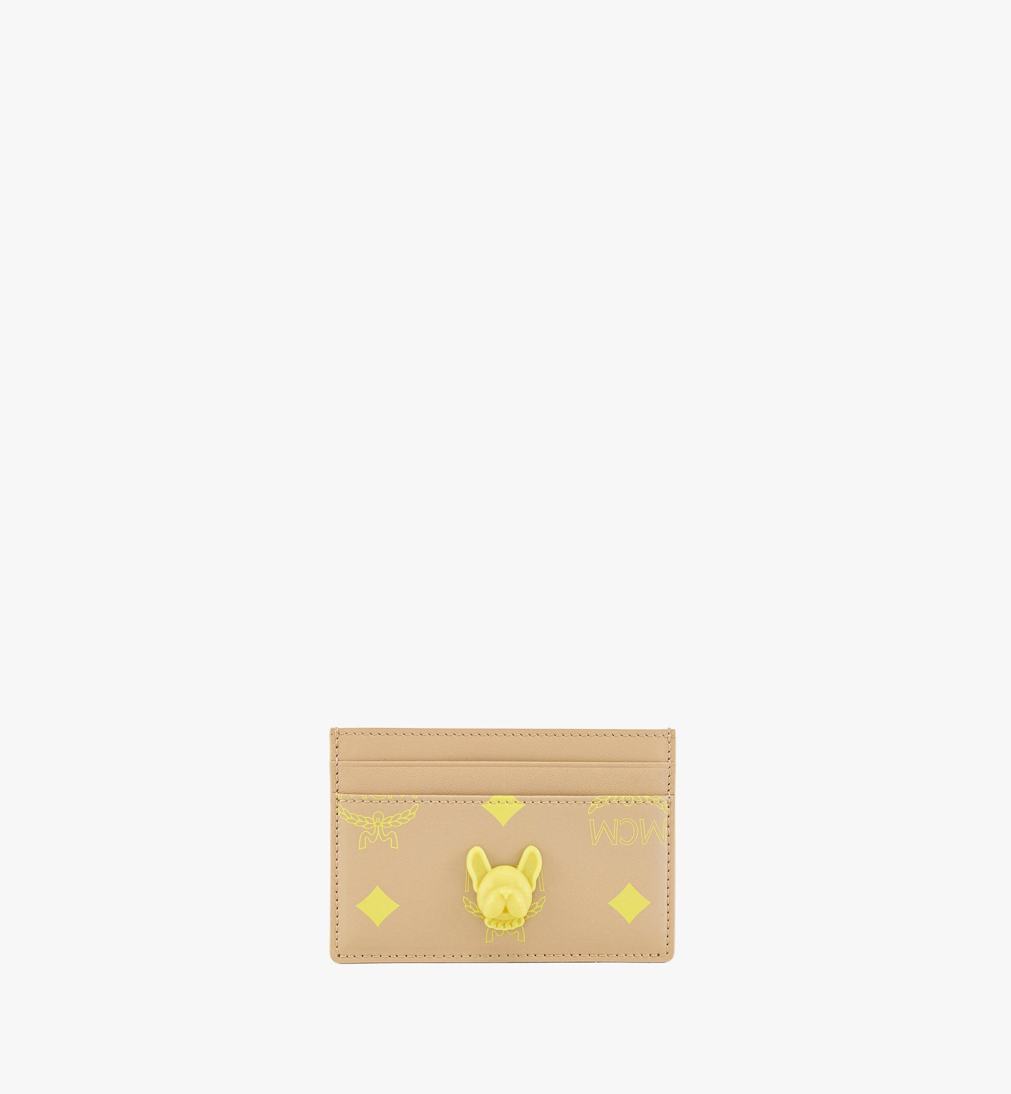 M Pup Card Case in Color Splash Logo Leather