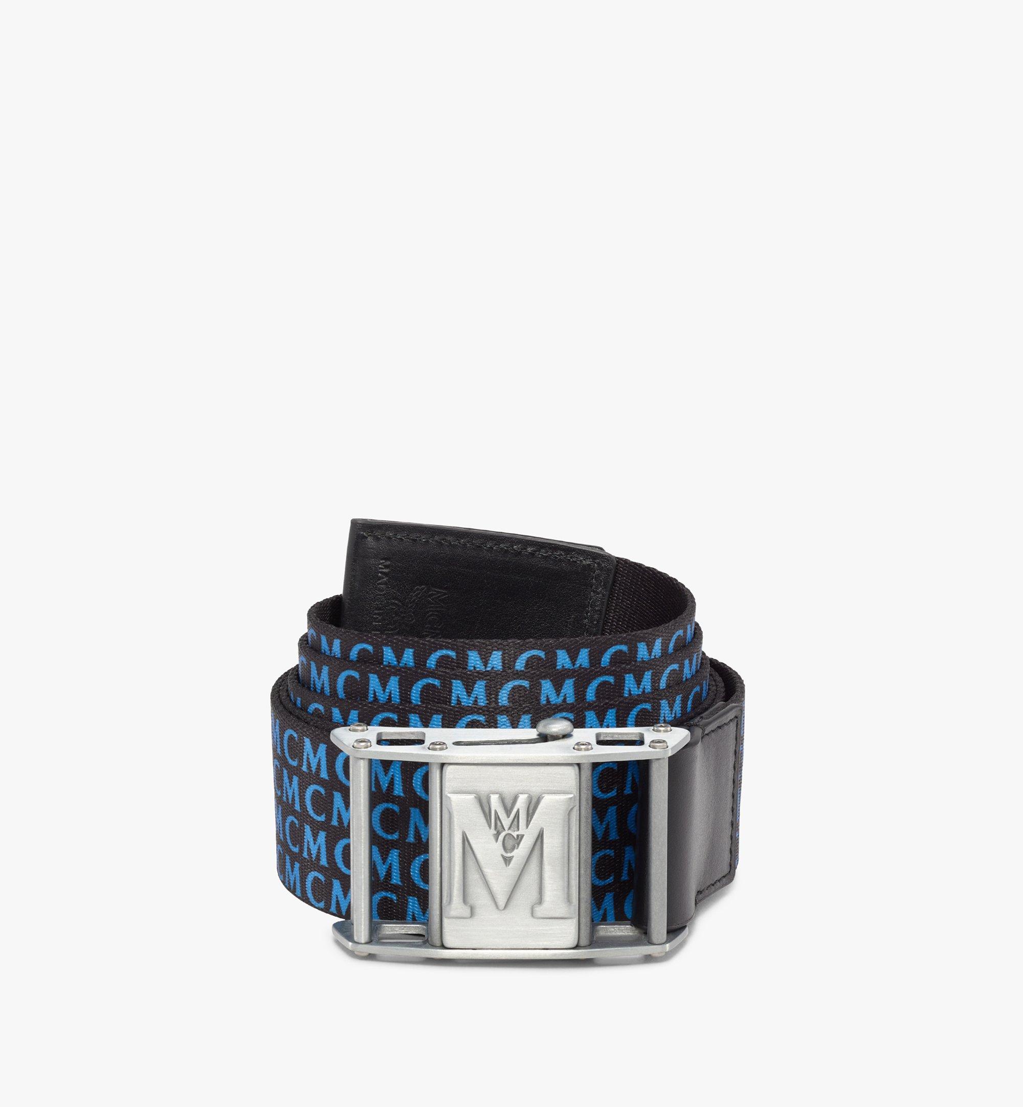 Industrial Buckle Monogram Webbing Belt 1.5"