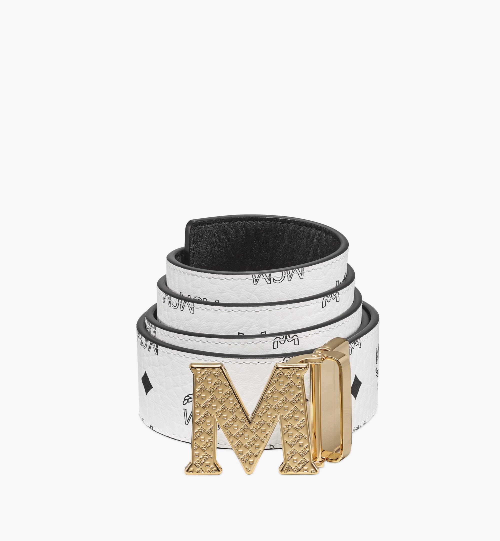 Ceinture réversible texturée Claus M 4,5 cm en Visetos