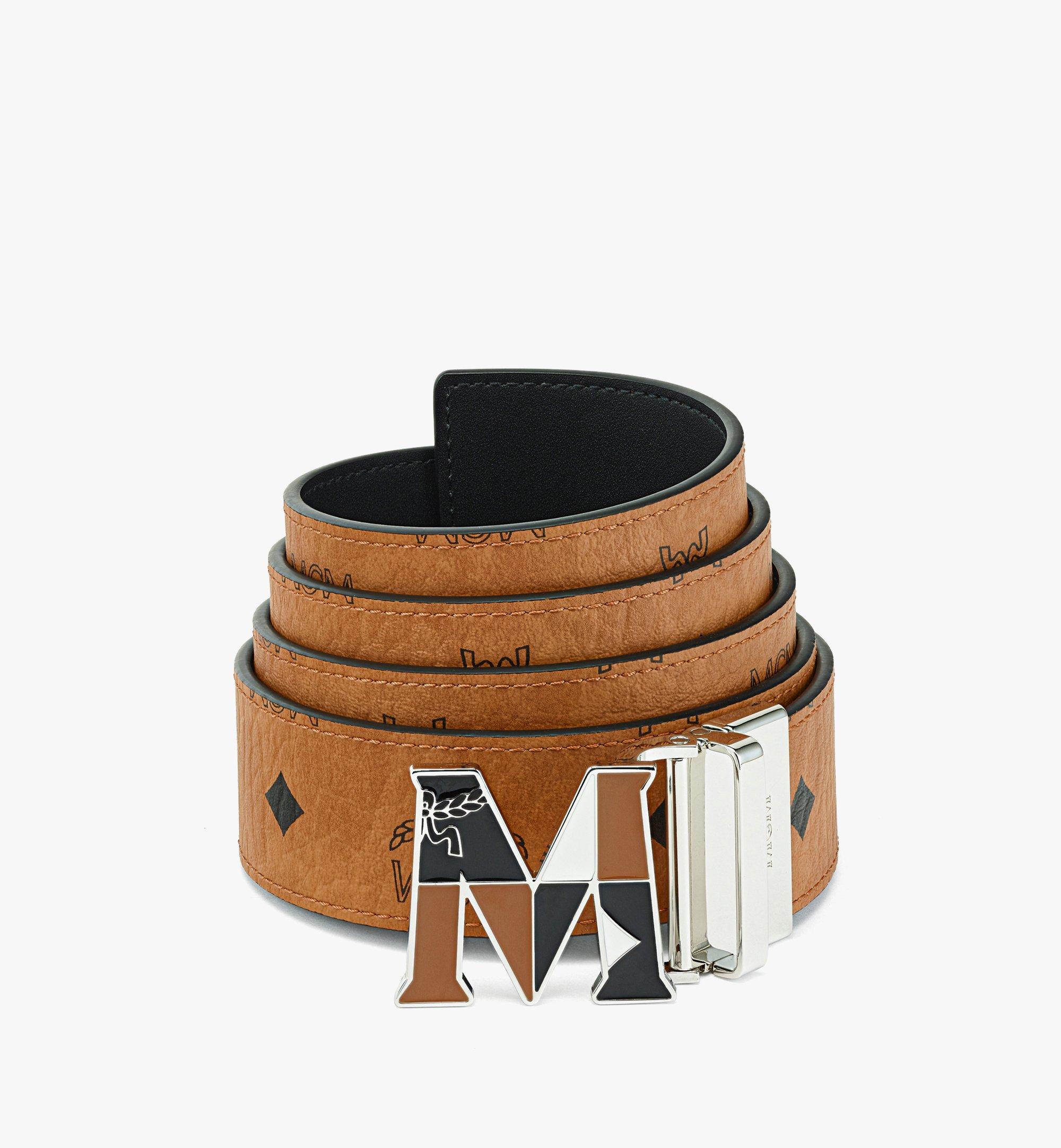 Ceinture réversible Claus Weaving M 3,8 cm en Visetos