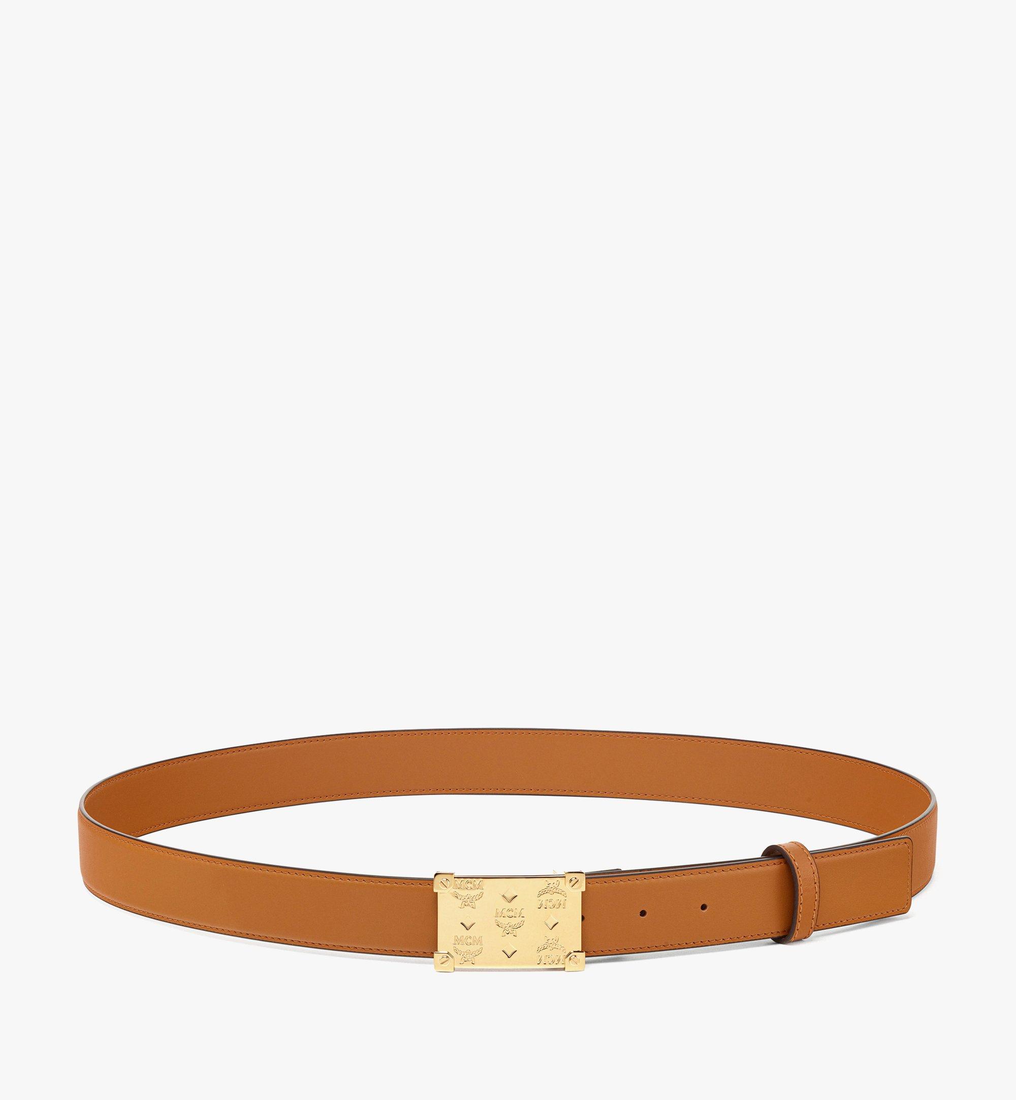 Ceinture à boucle en laiton 3,3 cm en cuir Nappa