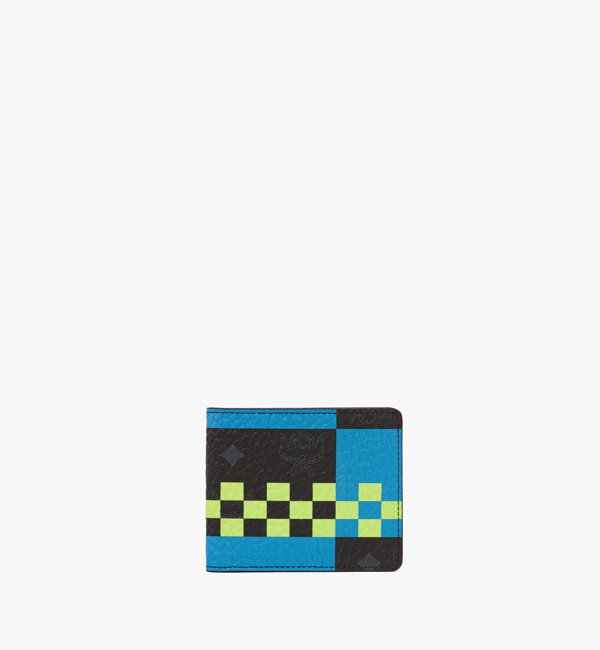 Portefeuille à deux volets en Visetos damier