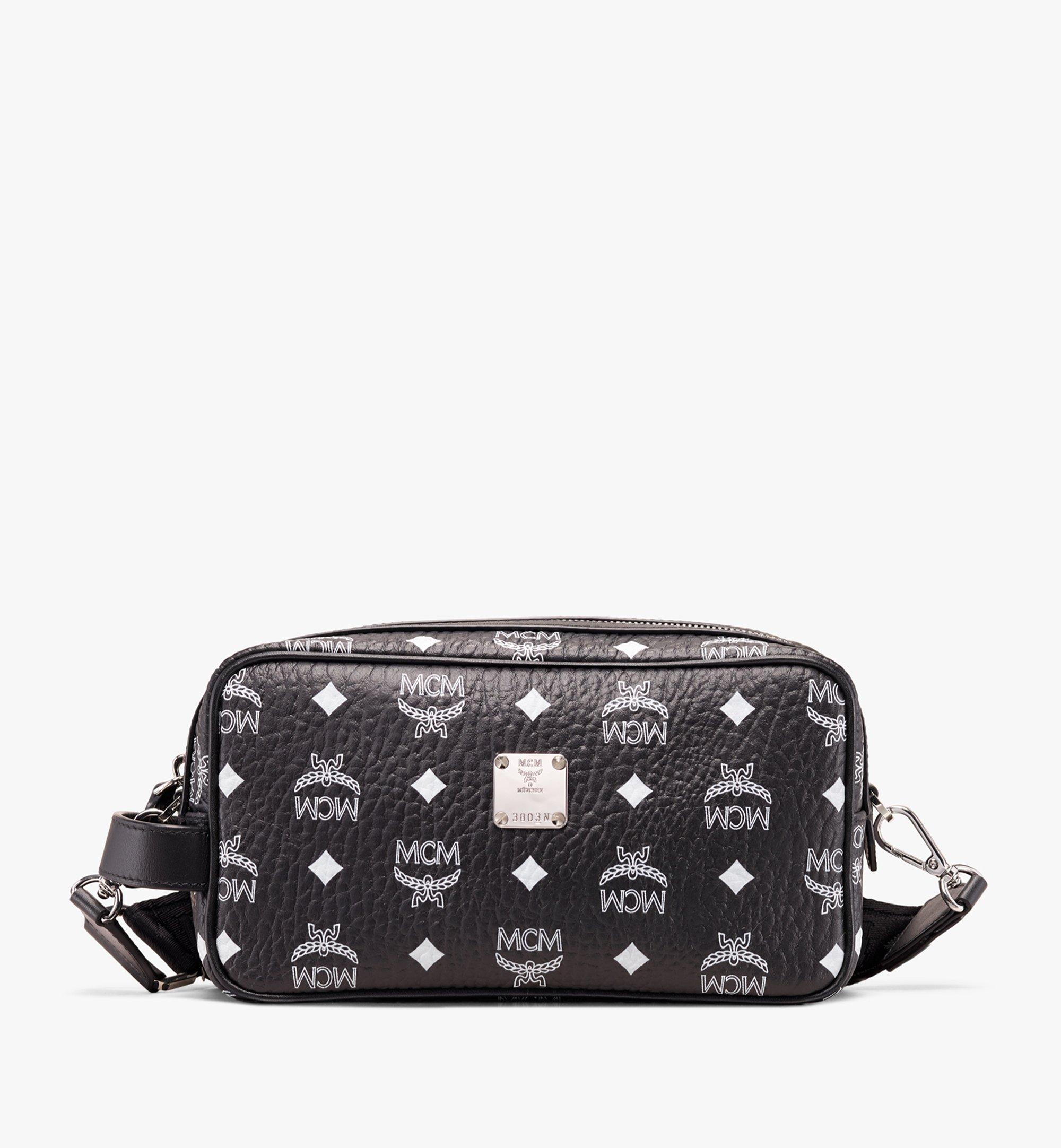 Wash Bag in White Logo Visetos