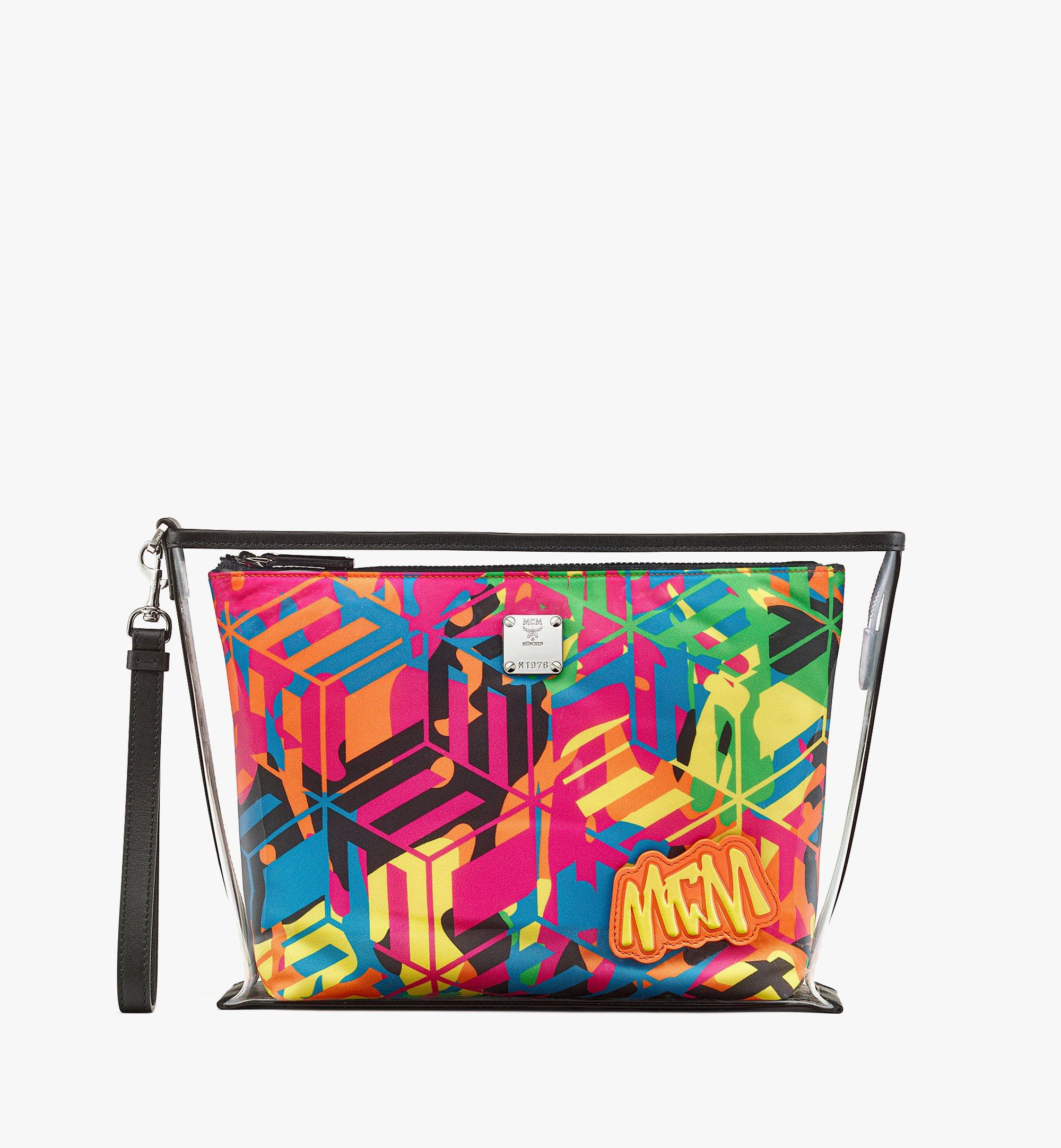 Aren Zip Pouch in Cubic Camouflage Nylon