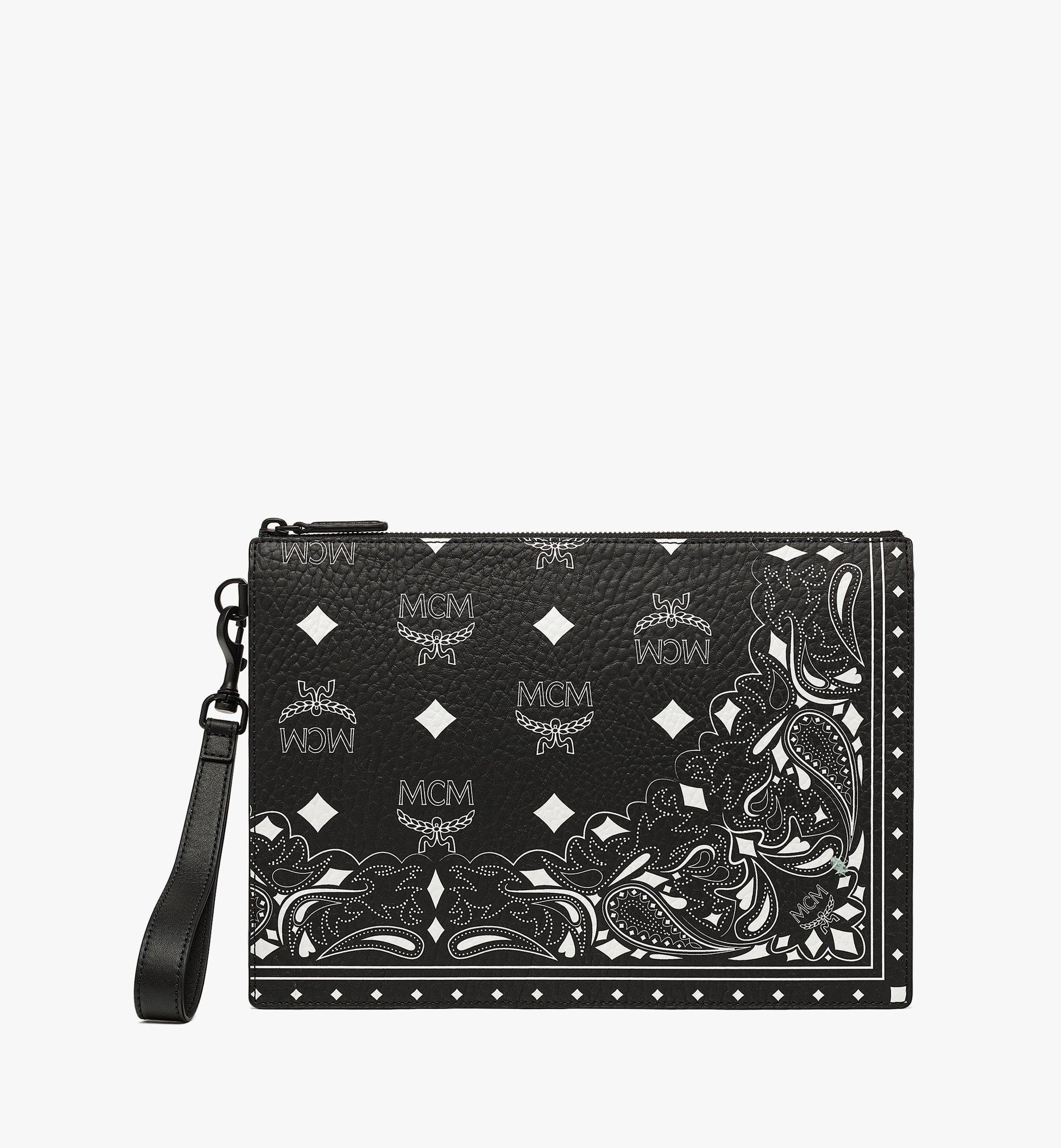 Pochette Aren zippée à dragonne en Visetos Bandana