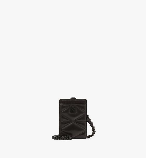 Travia Chain Card Case in Quilted Leather