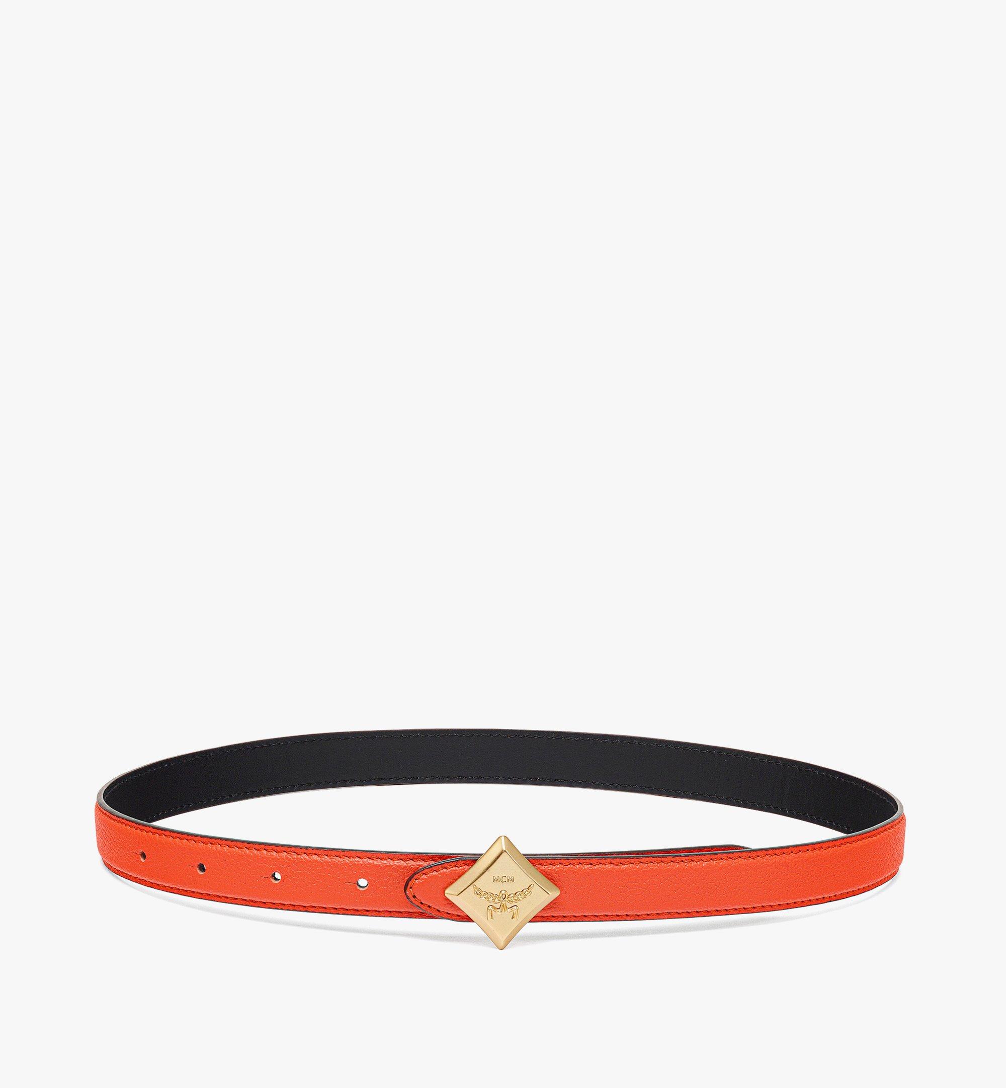 Diamond Logo Belt in Embossed Leather