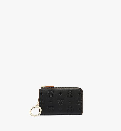 Aren Brieftasche aus Leder mit Monogramm, Reissverschluss und Kartenfächern