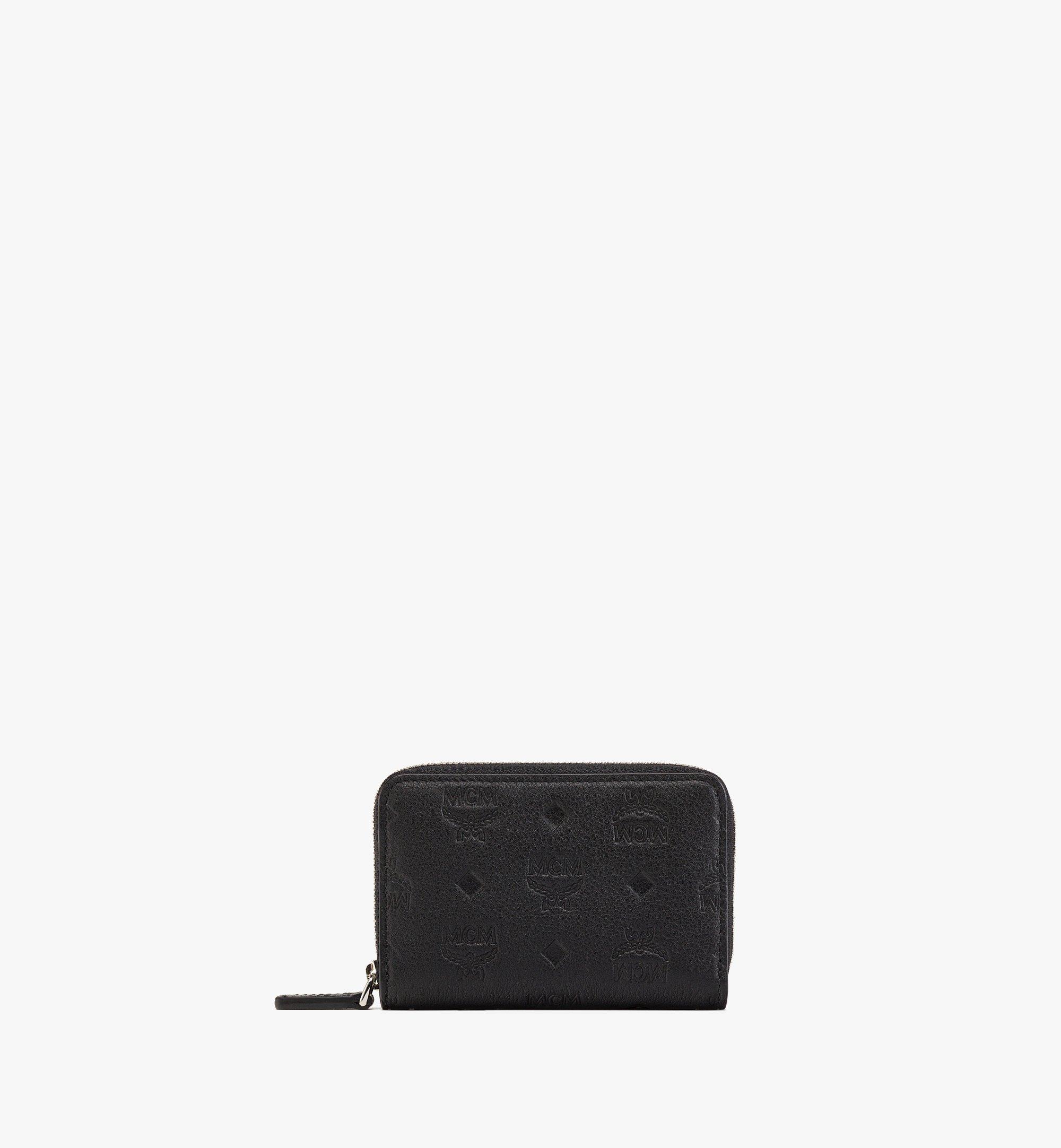 Portefeuille Aren zippé en cuir monogrammé embossé