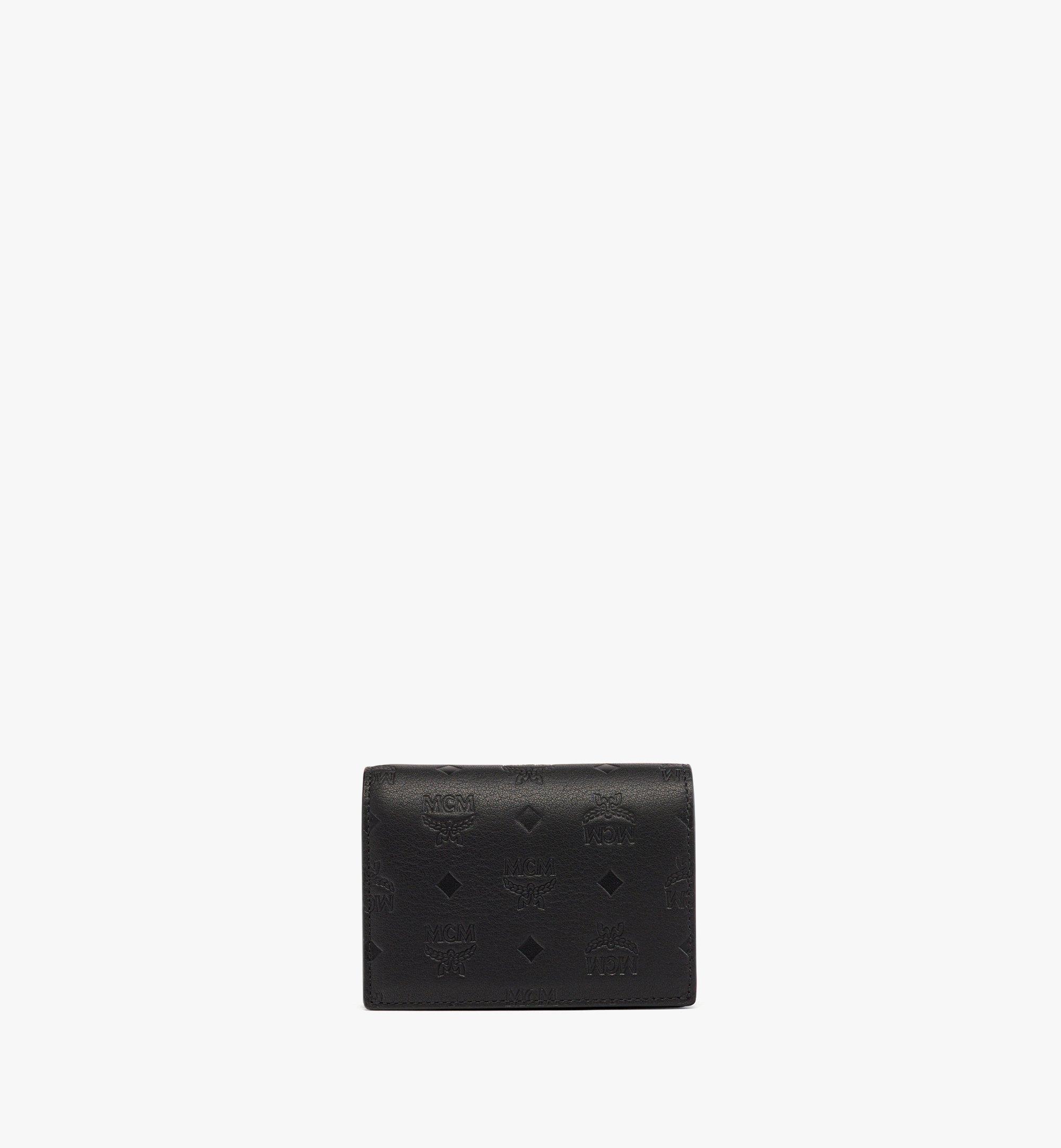 MCM Mini Klara Monogram Leather Tri-Fold Charm Wallet