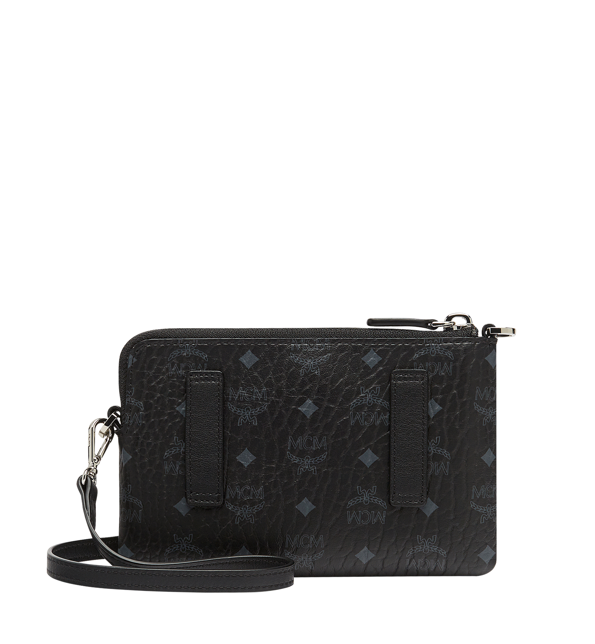 Mini Crossbody Tech Pouch in Visetos Original Black MCM® SG