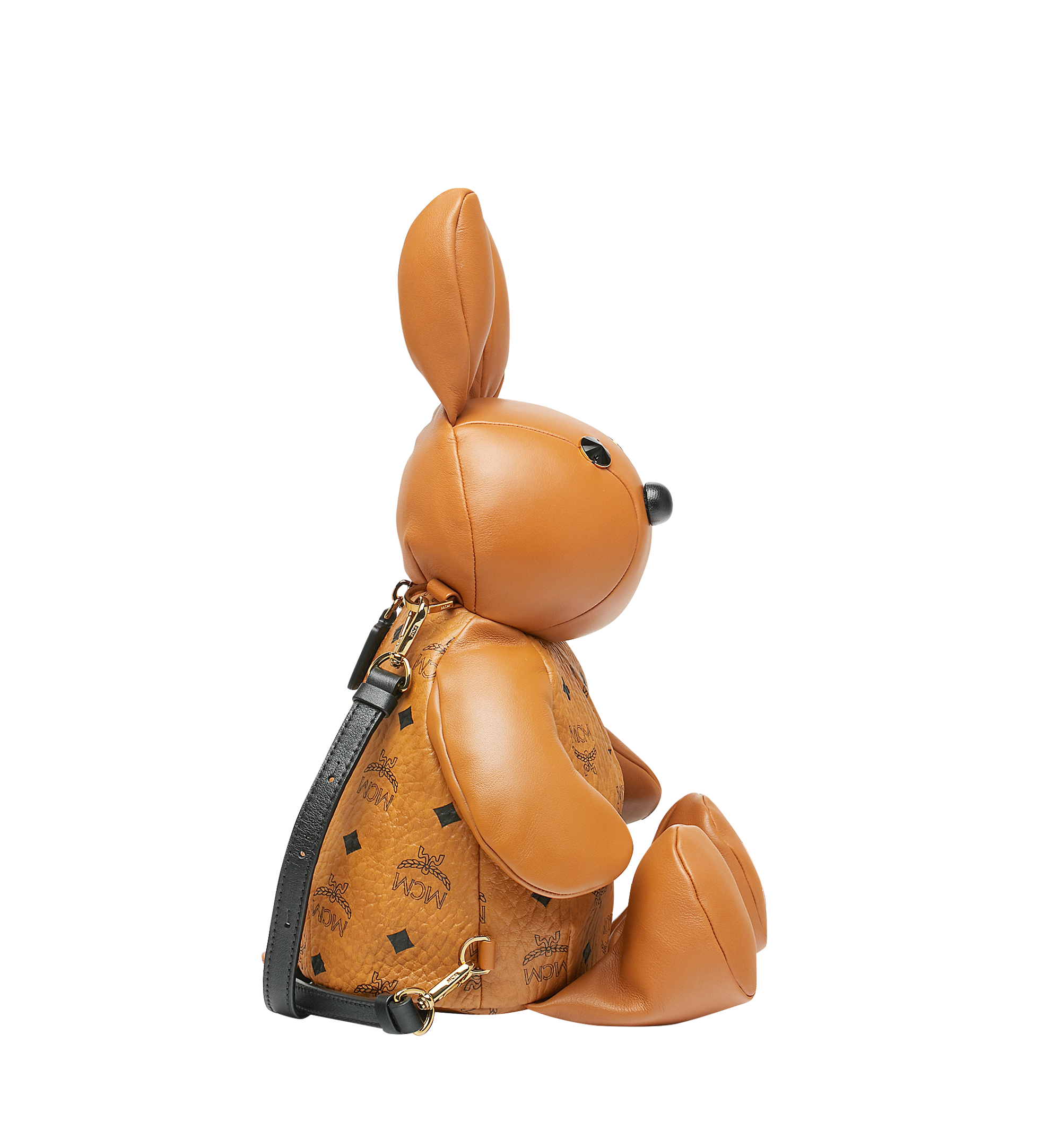 Shop Mcm Zoo Rabbit Doll Backpack In Cognac