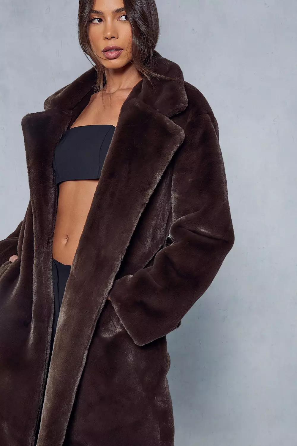 Fur deals maxi coat