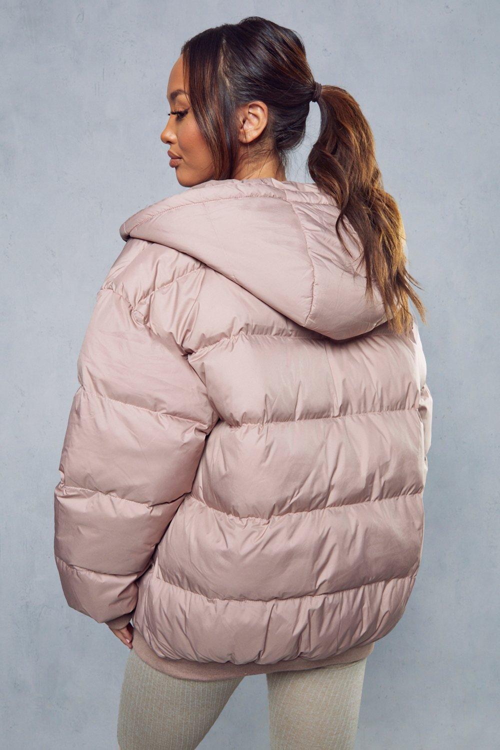 nude oversized puffer