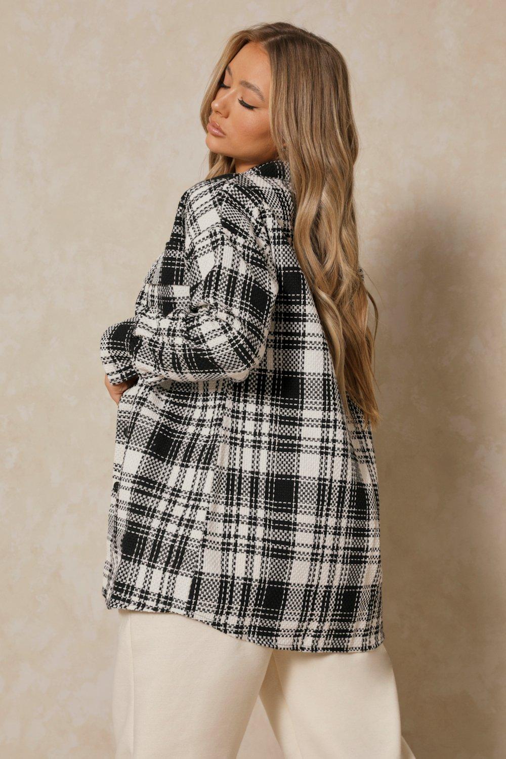 tweed plaid shacket