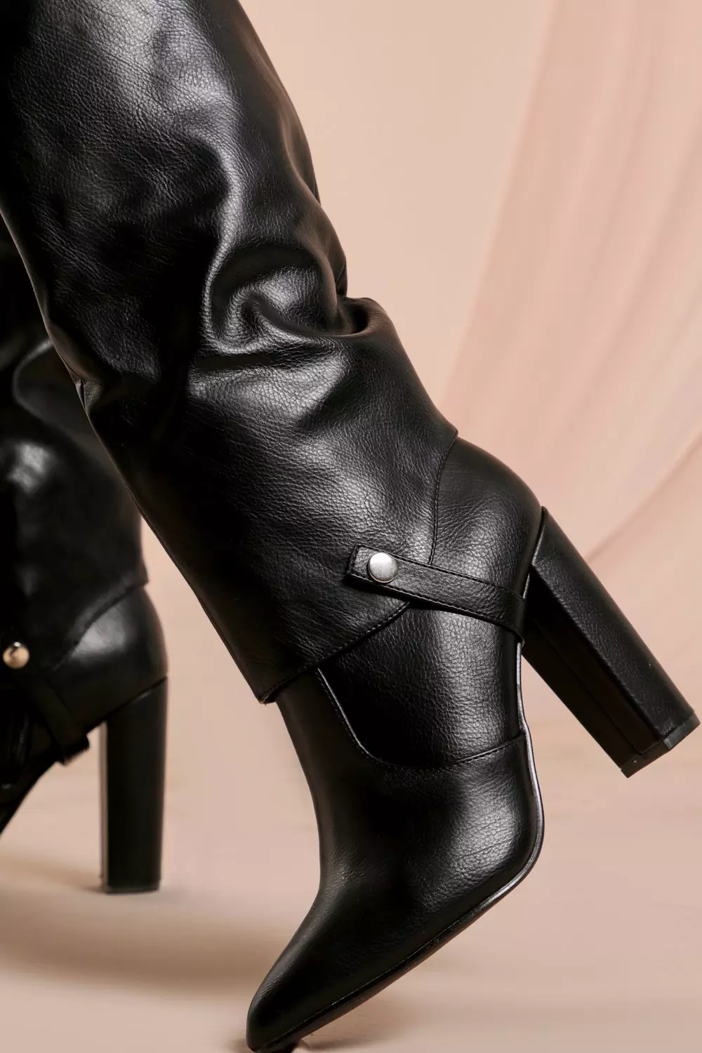 fold down leather boots