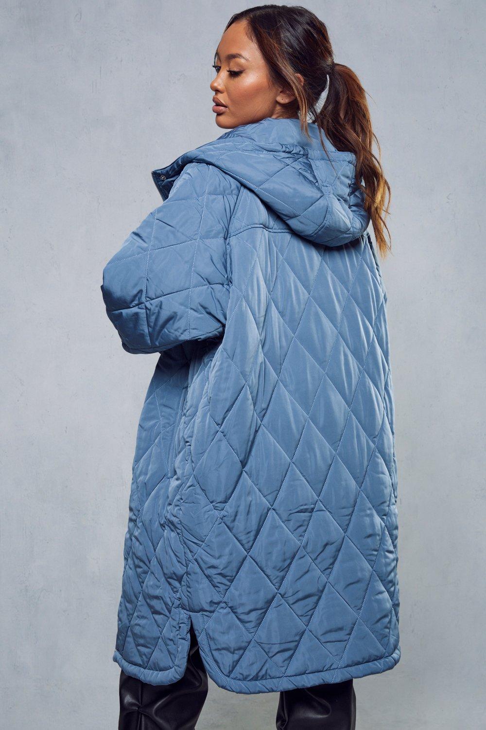 quilted hooded parka