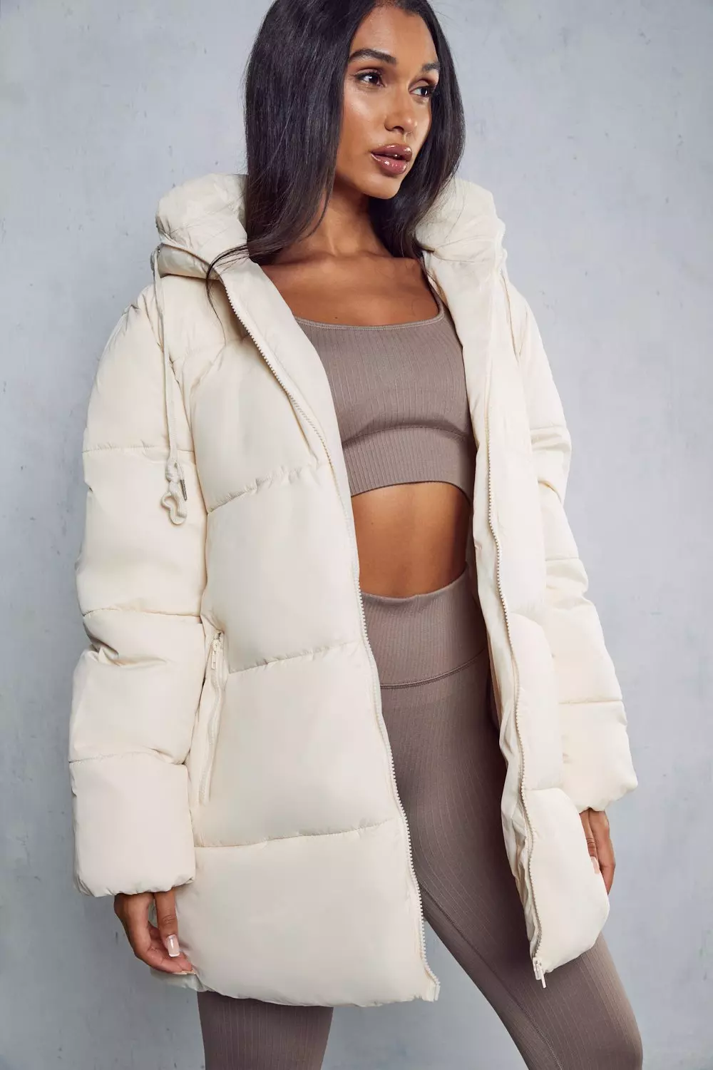 Oversized Midi Puffer Jacket | Misspap UK