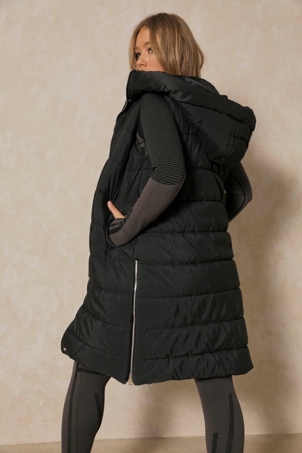 plus size longline gilet womens