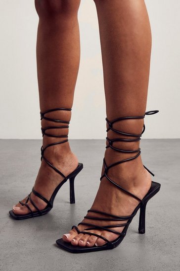 Lace Up Strappy Heels