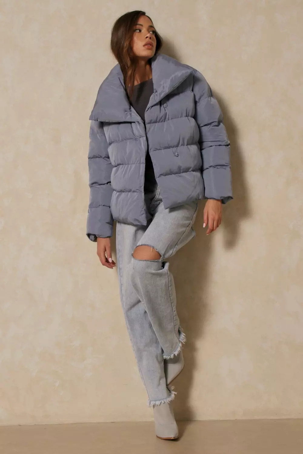 Grey Extreme Oversized Puffer Jacket