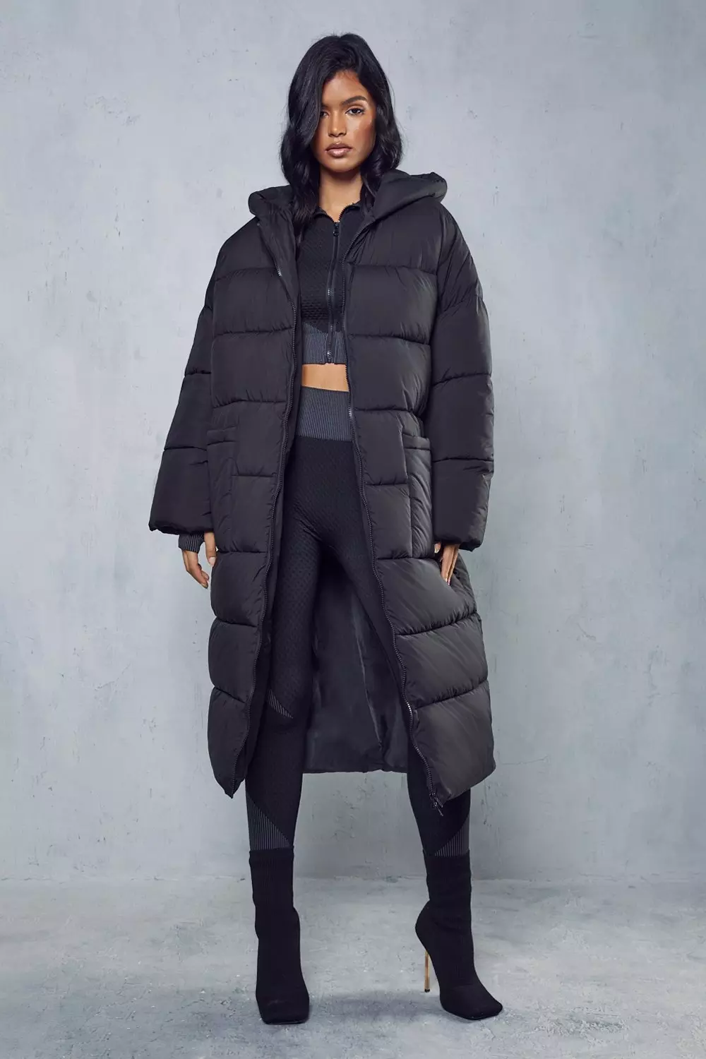 Recycled Oversized Maxi Puffer Coat | Misspap UK