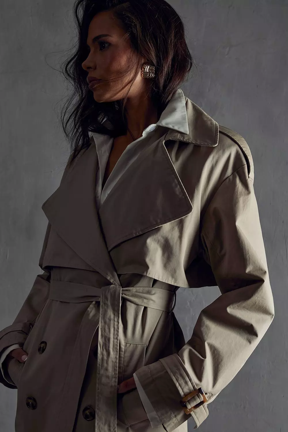 Oversized Belted Trench Coat | Misspap UK