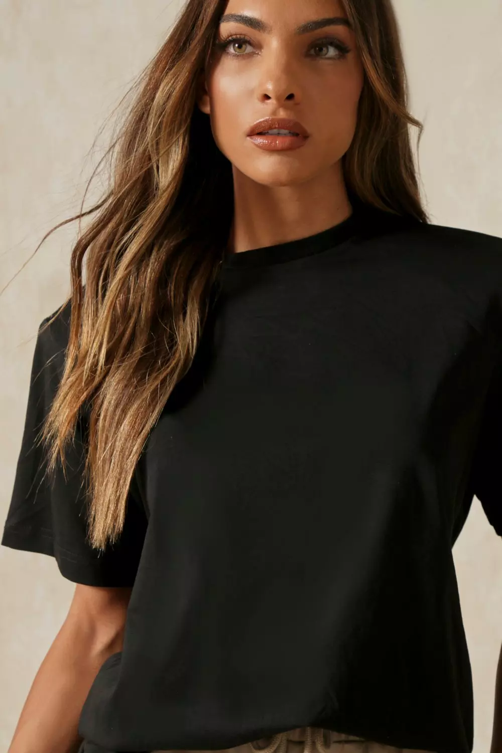 Shoulder Pad Boxy T Shirt