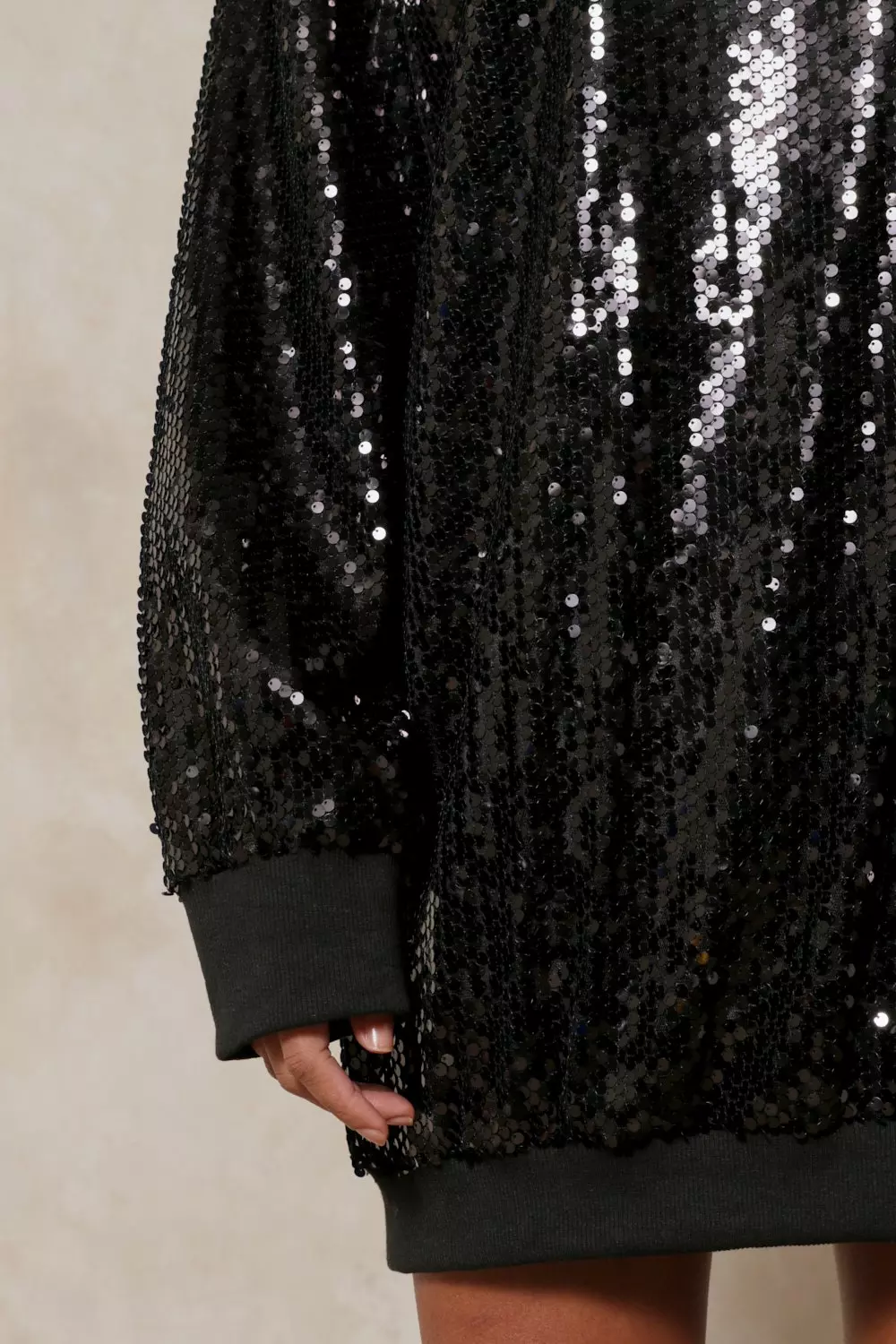 oversized glitter sweater