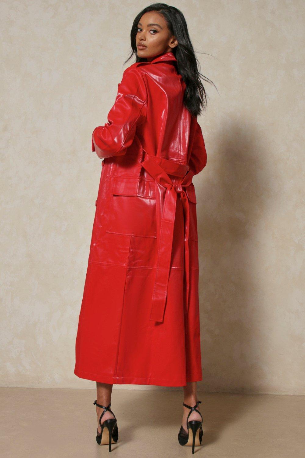 red trench coat