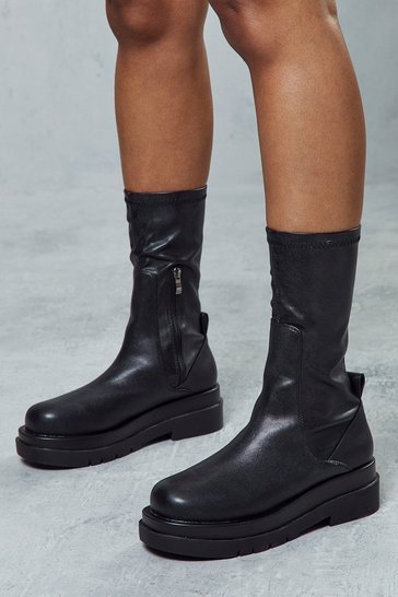 Womens Raid Regina Chunky Boots Black Boots 