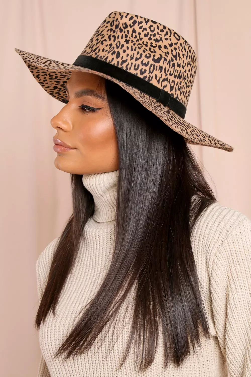Leopard Fedora Hat | Misspap UK
