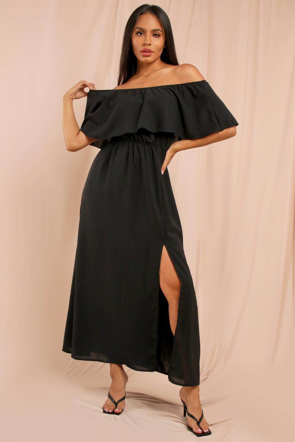 maxi dress bardot