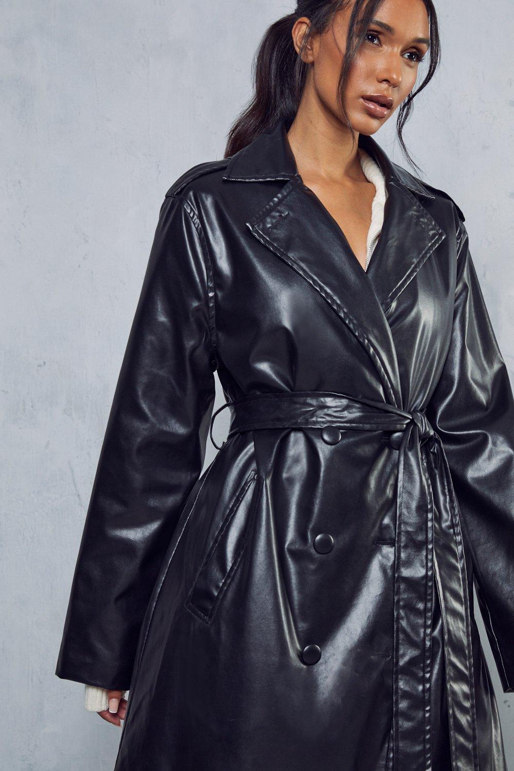 satin mac coat