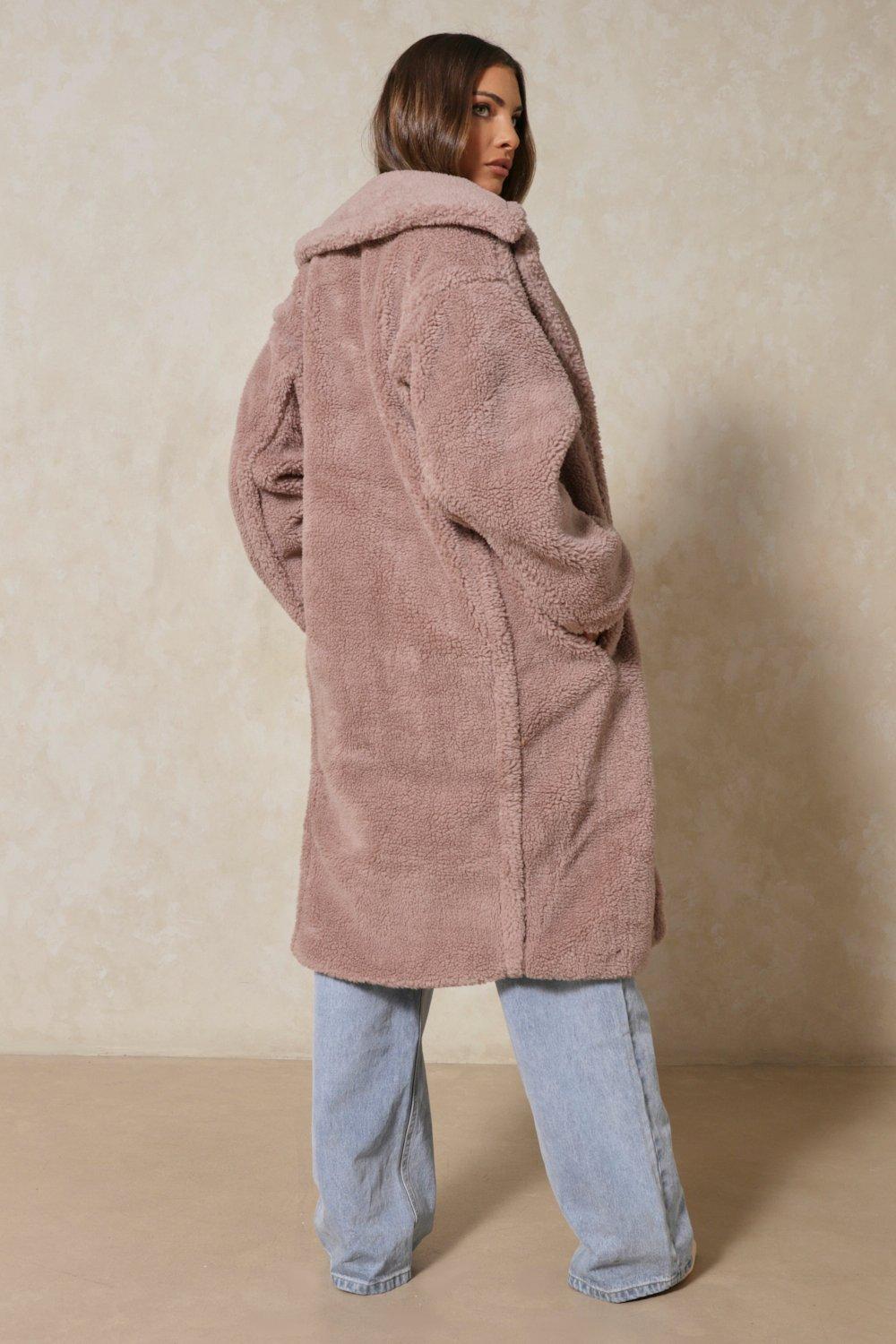 mink pink teddy coat