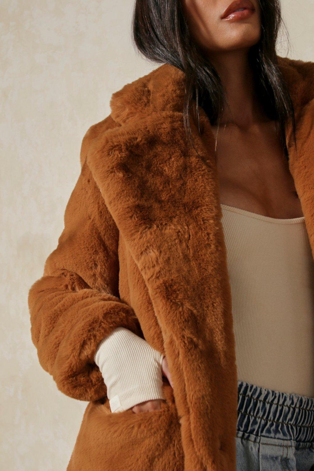 long line fur coat