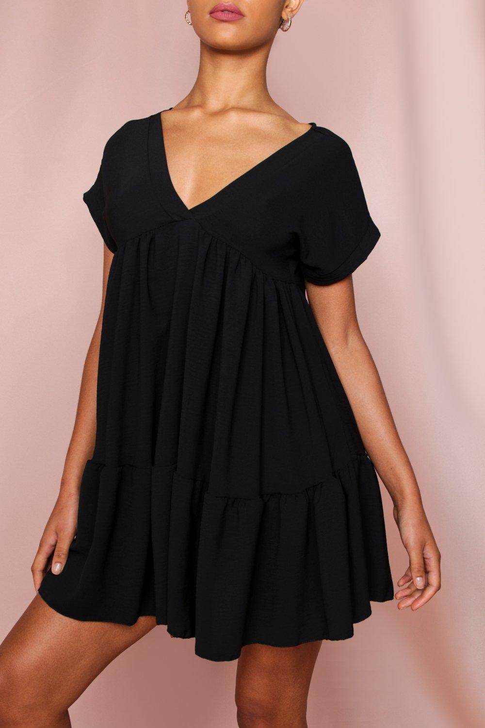 ruffle smock dress