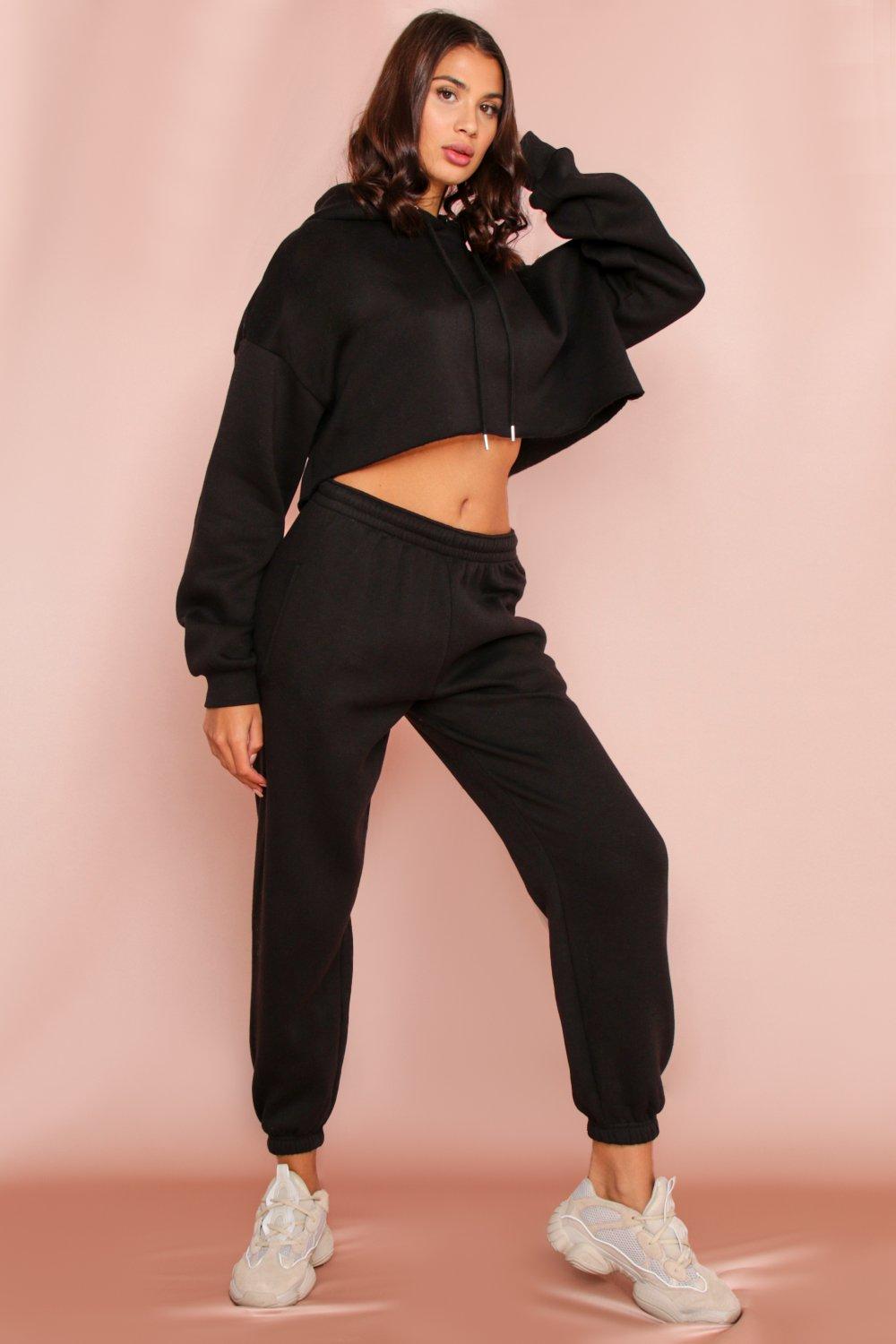 cropped hoodie sweat suit