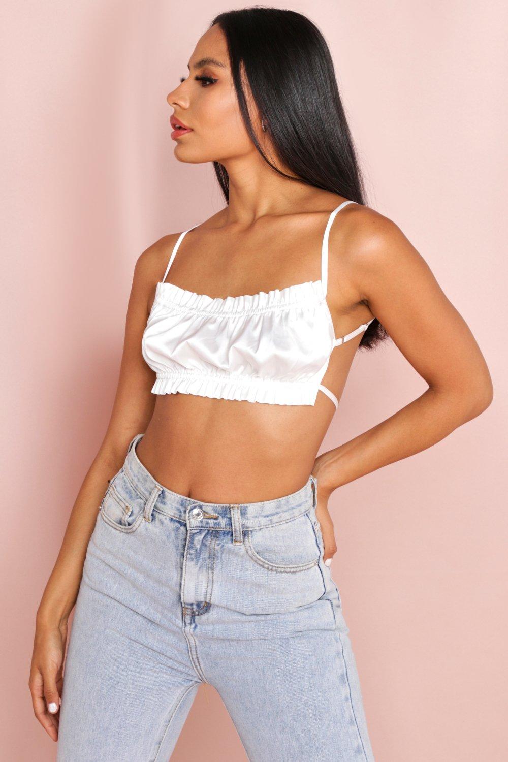 satin ruched top