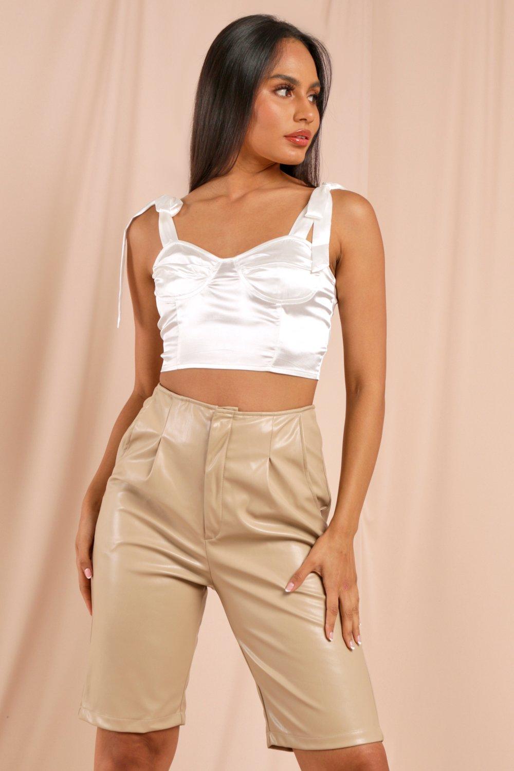 cream bustier top