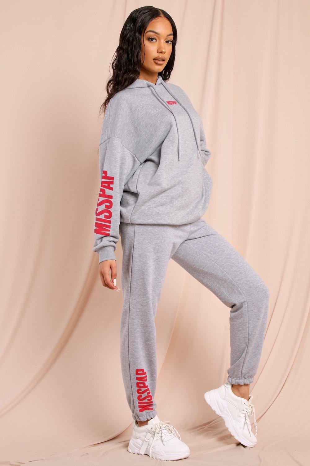 grey joggers branded