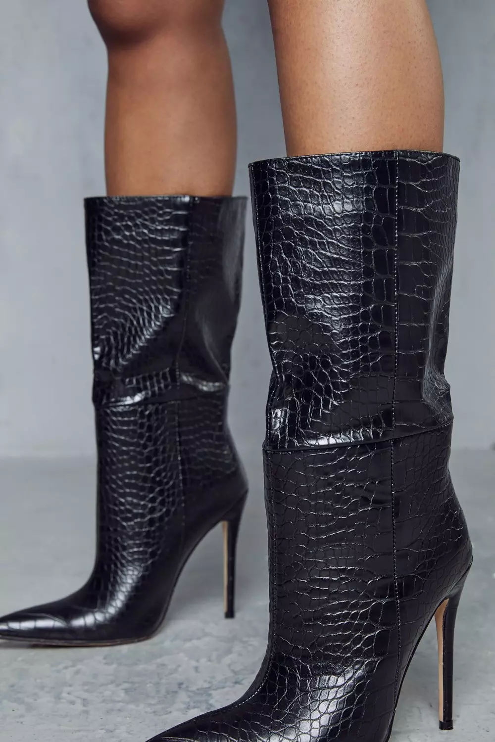 Croc print best sale ankle boots