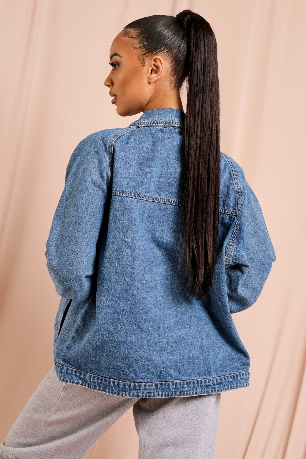 oversized boyfriend denim jacket